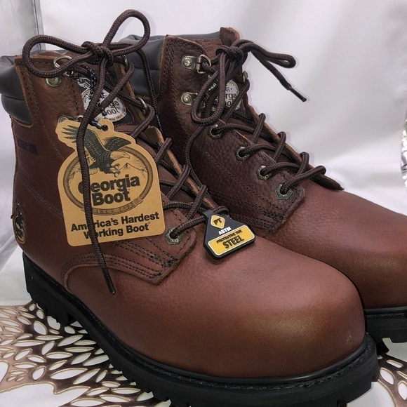 Men’s Georgia Boot Farm Ranch Steel Protective Toe Electrical Hazard Standard - Picture 1 of 14